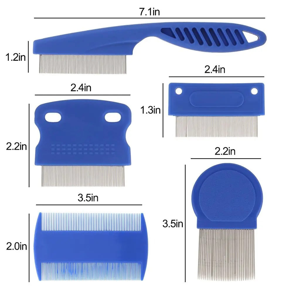 6 Pcs/set Pet Flea Comb